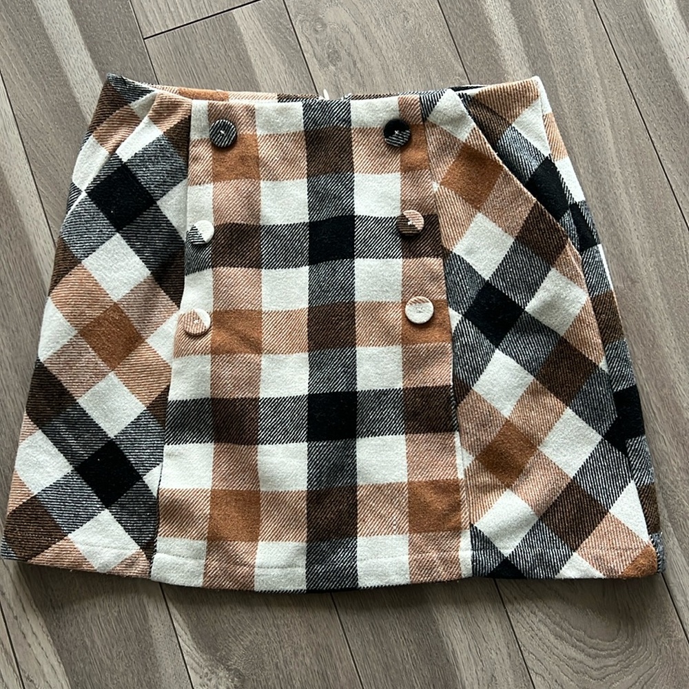 Plaid mini skirt